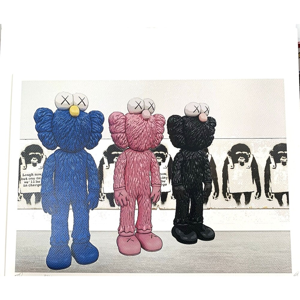 Death NYC "Kaws" Original Signed Limited-Edition Print with COA 2020s